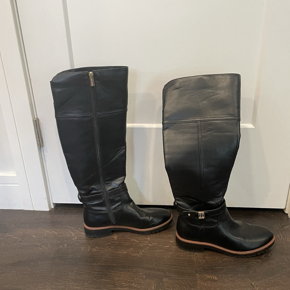 Tommy Hilfiger Felvia Lug Bottom Riding Boots Size 8 Women’s - Picture 5 of 16